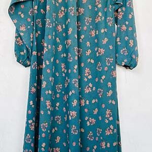 Azure-Blue-Floral-Printed-Maxi-Abaya
