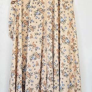 Kahki-Mala-Floral-Printed-Front-Open-Abaya