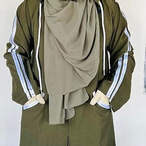 Olive Green Hoodie Luxe Abaya for Women – Abaya Spot